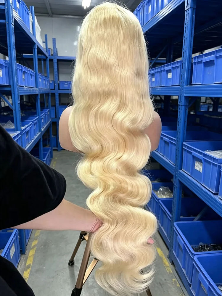 613 Blonde Body Wave Lace Front Wig - 36 40 Zoll 613 Honigblond Body