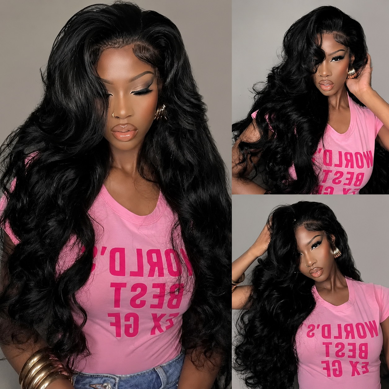 Hd Lace Frontal Wig Human Hair Pre Plucked - 34 Zoll 13x4 HD Transparente Lace-Frontal-Perücken