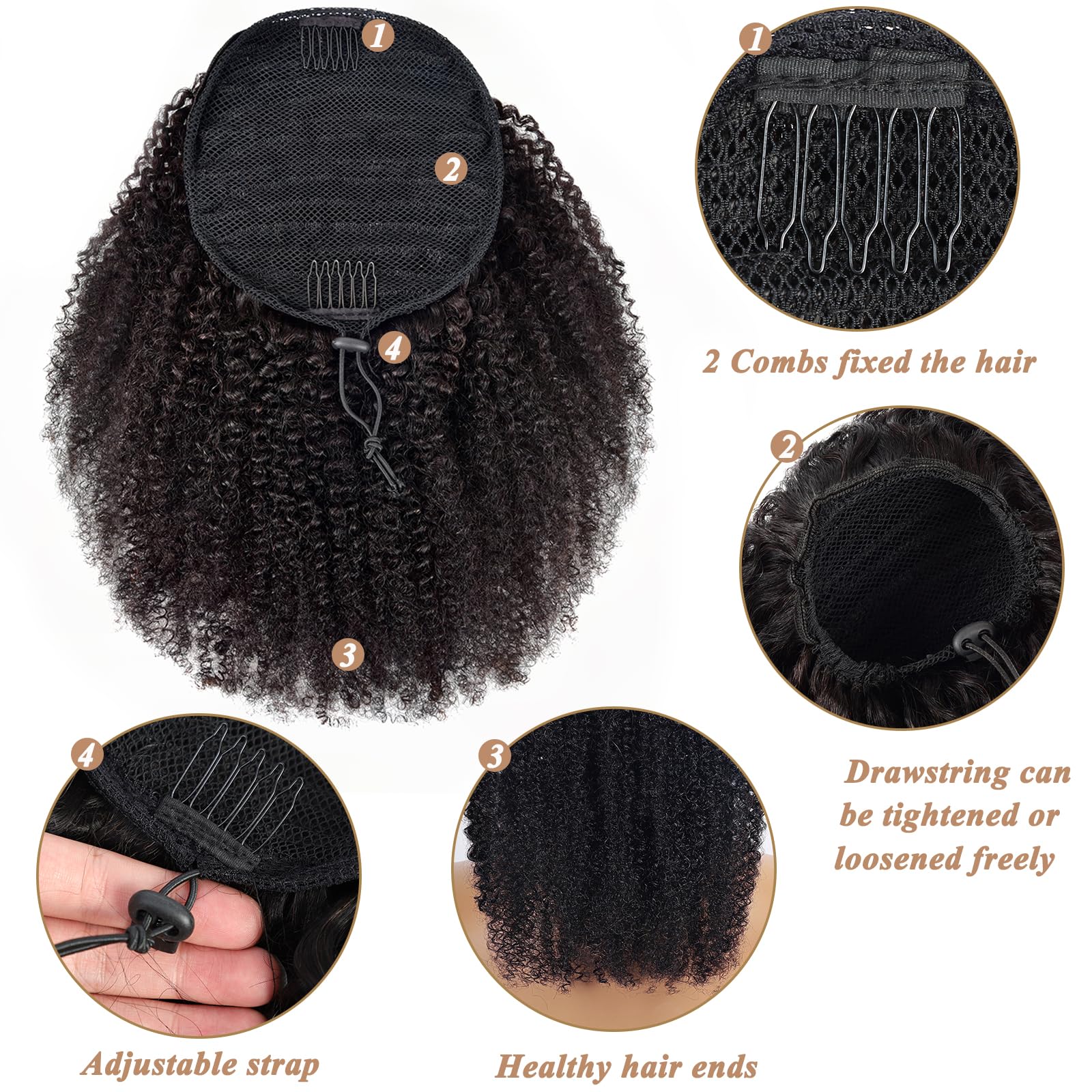Kordelzug-Pferdeschwanz-Verlän – Seamless Clip In Hair Extensions Human Hair Bewertung und Preis