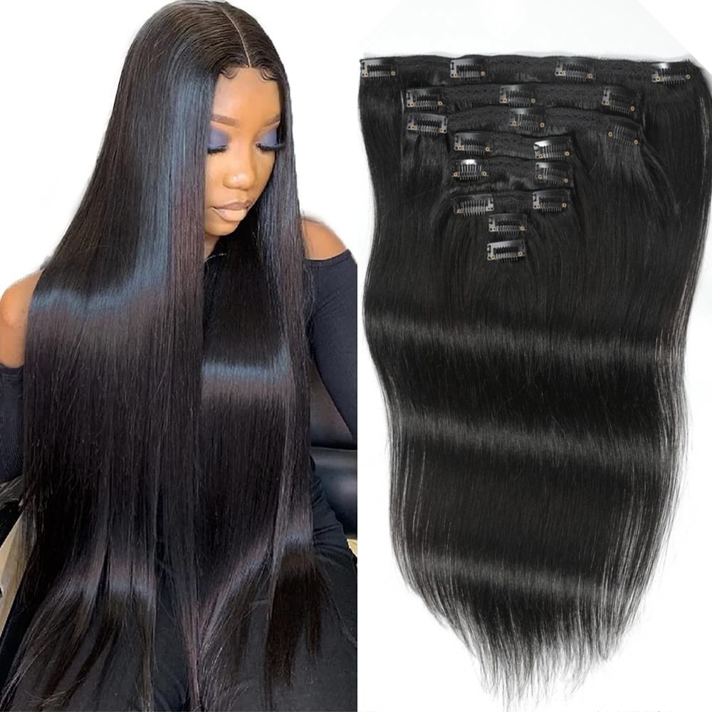 Clip-In-Haarverlängerungen, gl – Seamless Clip In Hair Extensions Human Hair Bewertung und Preis