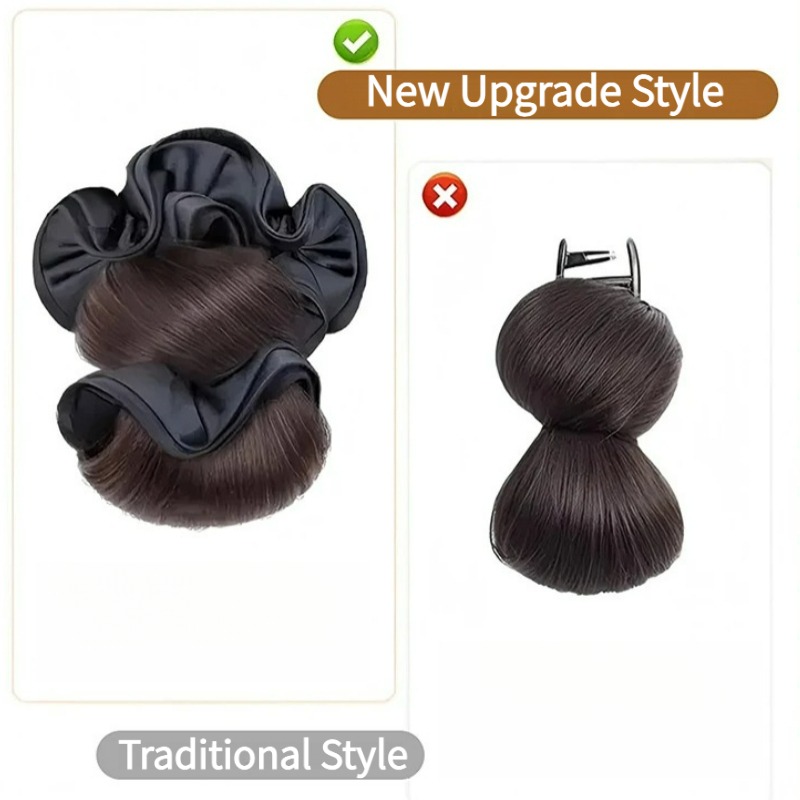 Neuer Synthetischer Satin-Haar – Claw Clip Messy Bun Hair Piece Bewertung und Preis