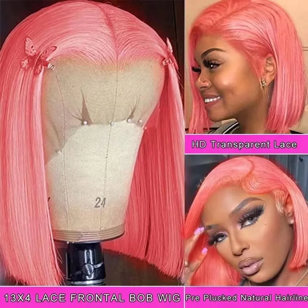 10-Zoll-Bob-Perücke in Pink, a – Pre Parted 13X4 Lace Front Bob Wig Bewertung und Preis