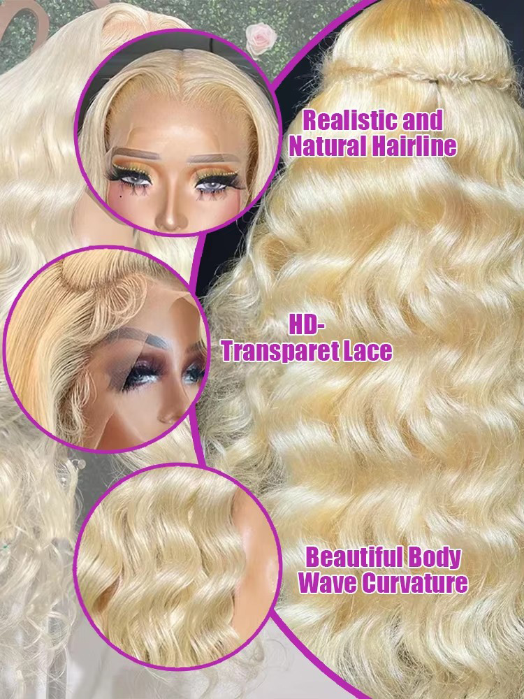 220% Dichte 613 Honigblonde Bo – 613 Blonde Body Wave Lace Front Wig Bewertung und Preis
