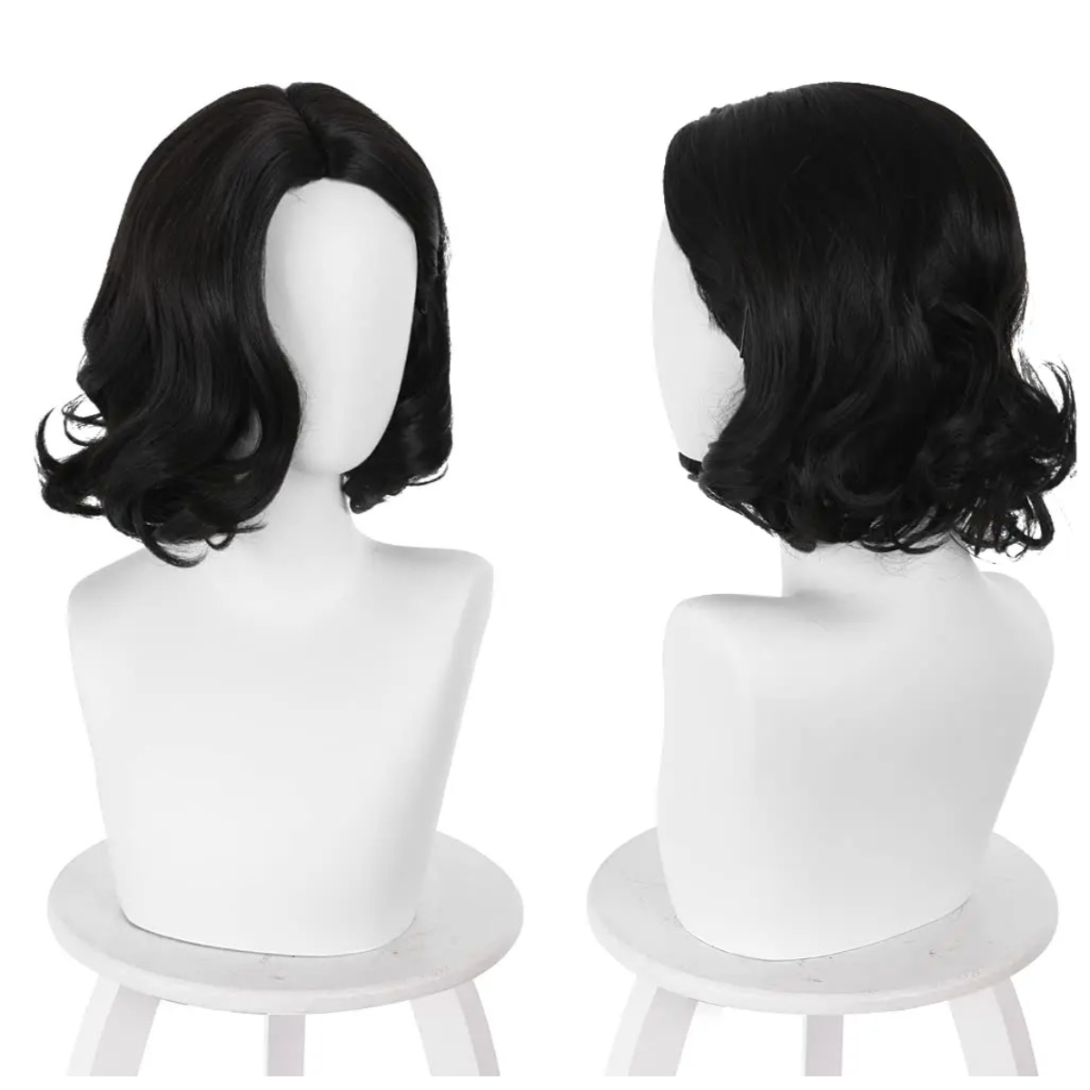 Schwarze kurze Bob-Perücke mit – Synthetic Braided Wigs For Black Women Bewertung und Preis